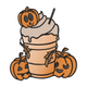 Pumpkin Spice Latte Halloween Embroidery Design, Spooky Coffee Machine Embroidery, Instant Download