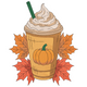 Pumpkin Spice Latte Embroidery Design, Instant Download