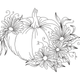 Pumpkin With Flowers Embroidery Design, Instant Download