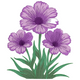 Purple Daisy Cluster Embroidery Design, Instant Download