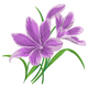 Purple Floral Blossom Embroidery Design, Instant Download