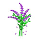Purple Lavender Stems Floral Embroidery Design, Botanical Bouquet, Instant Download