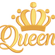 Queen Crown Lettering Embroidery Design, Instant Download