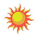 Radiant Sun Embroidery Design, Flame Ray Sunburst Pattern, Instant Download