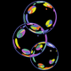 Rainbow Bubble Trio Embroidery Design, Instant Download