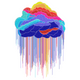 Rainbow Cloud Drip Embroidery Design, Instant Download