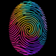 Rainbow Fingerprint Embroidery Design, Instant Download