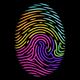 Rainbow Fingerprint Embroidery Design, Abstract Colorful Pattern, Instant Download