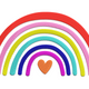 Rainbow Heart Embroidery Design, Instant Download