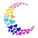 Rainbow Heart Swirl Embroidery Design, Instant Download