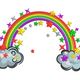 Rainbow Stars Cloud Embroidery Design, Nursery Decor Pattern, Instant Download