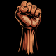 Raised Fist Power Symbol Embroidery Design, Instant Download