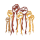 Raised Fist Unity Embroidery Design, Instant Download