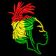 Rasta Woman Profile Embroidery Design, Reggae Culture Machine Embroidery Pattern, Instant Download