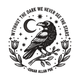 Raven Quote Embroidery Design, Machine Embroidery Pattern, Instant Download