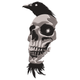 Raven Skull Embroidery Design, Gothic Halloween Side Profile Pattern, Instant Download