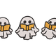 Reading Ghost Trio Halloween Embroidery Design, Instant Download