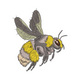 Realistic Bumble Bee Embroidery Design, Instant Download