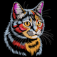 Realistic Cat Portrait Embroidery Design V2, Instant Download