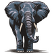 Realistic Elephant Embroidery Design, Instant Download