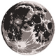 Realistic Full Moon Embroidery Design, Instant Download