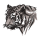 Realistic Tiger Head Embroidery Design, Wildlife Machine Embroidery Pattern, Instant Download