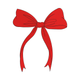 Red Bow Embroidery Design, Instant Download