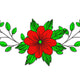 Red Floral Vine Border Embroidery Design, Instant Download