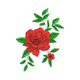 Red Flower Branch Embroidery Design, Instant Download