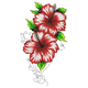 Red Hibiscus Flower Embroidery Design, Machine Embroidery Pattern, Instant Download