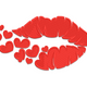 Red Lips with Hearts Embroidery Design, Instant Download