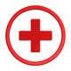 Red Medical Cross Embroidery Design, Instant Download