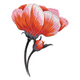 Red Peony Flower Embroidery Design, Floral Pattern