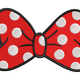 Red Polka Dot Bow Embroidery Design, Instant Download