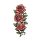 Red Rose Branch Embroidery Design, Instant Download