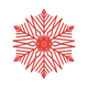 Red Snowflake Embroidery Design, Geometric Winter, Instant Download