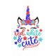 Red White & Cute Unicorn Embroidery Design, Patriotic Machine Embroidery Pattern, Instant Download