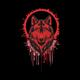 Red Wolf Head Embroidery Design, Instant Download