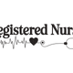 Registered Nurse Embroidery Design, Heartbeat Stethoscope Machine Embroidery, Instant Download