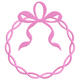 Ribbon Oval Frame Embroidery Design, Instant Download