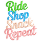 Ride Shop Snack Repeat Embroidery Design, Instant Download