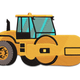 Road Roller Embroidery Design, Construction Vehicle Heavy Equipment Pattern, Instant Download