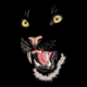 Roaring Black Panther Face Embroidery Design, Instant Download