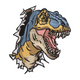 Roaring T-Rex Head Embroidery Design, Instant Download