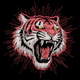 Roaring Tiger Head Embroidery Design, Instant Download
