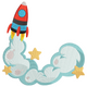 Rocket Launch Embroidery Design, Instant Download