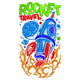 Rocket Travel Embroidery Design, Space Rocket Machine Embroidery Pattern, Instant Download