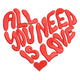 Romantic All You Need Is Love Embroidery Design, Valentine Machine Embroidery, Instant Download
