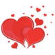 Romantic Double Hearts Valentine Embroidery Design, Instant Download