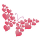 Romantic Flying Heart Butterfly Embroidery Design, Instant Download